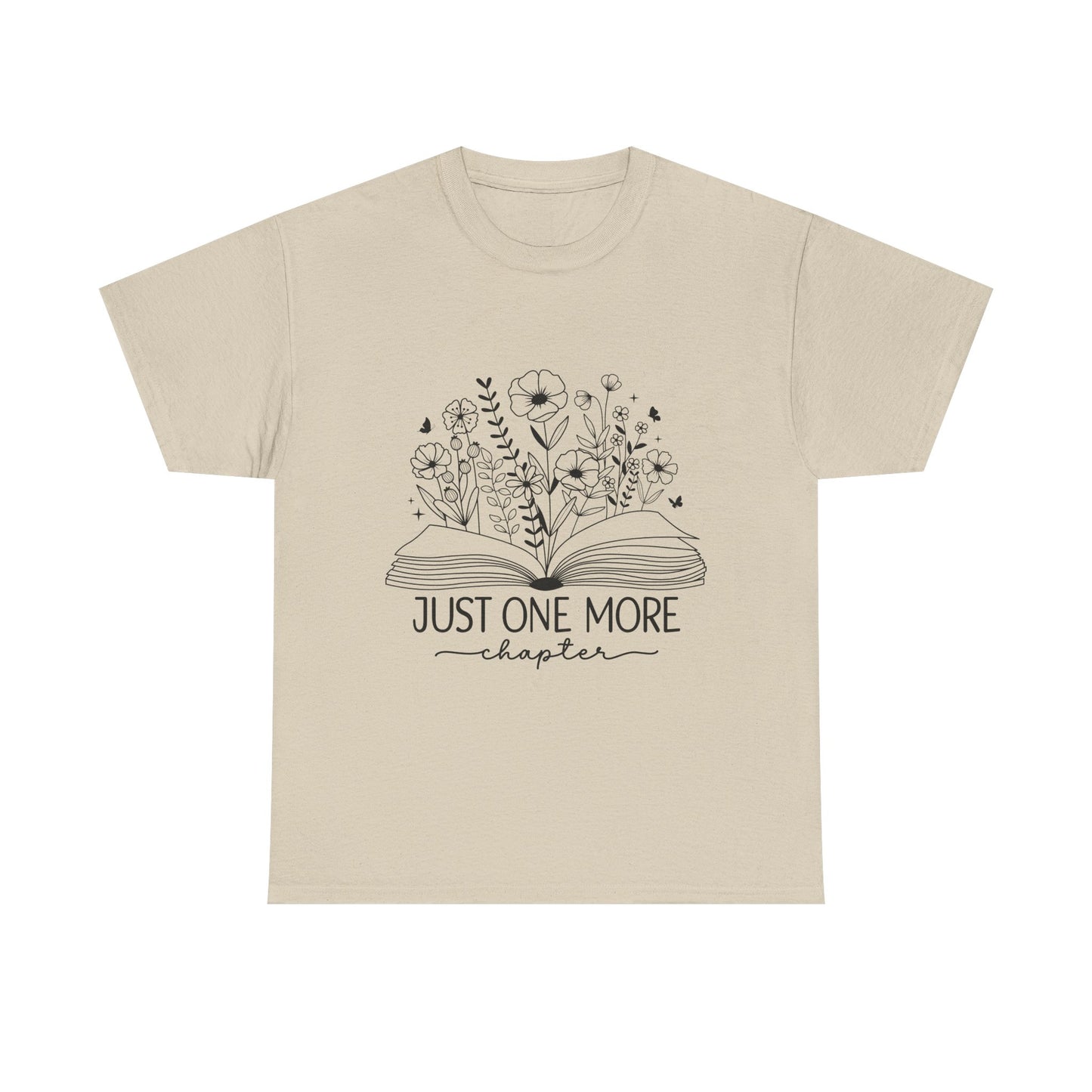 Reading T-Shirt — "Just One More Chapter" Floral Booklover Tee