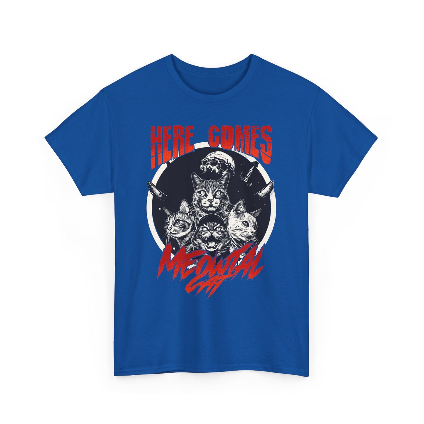 Here Comes Meowtal Cat Band T-Shirt