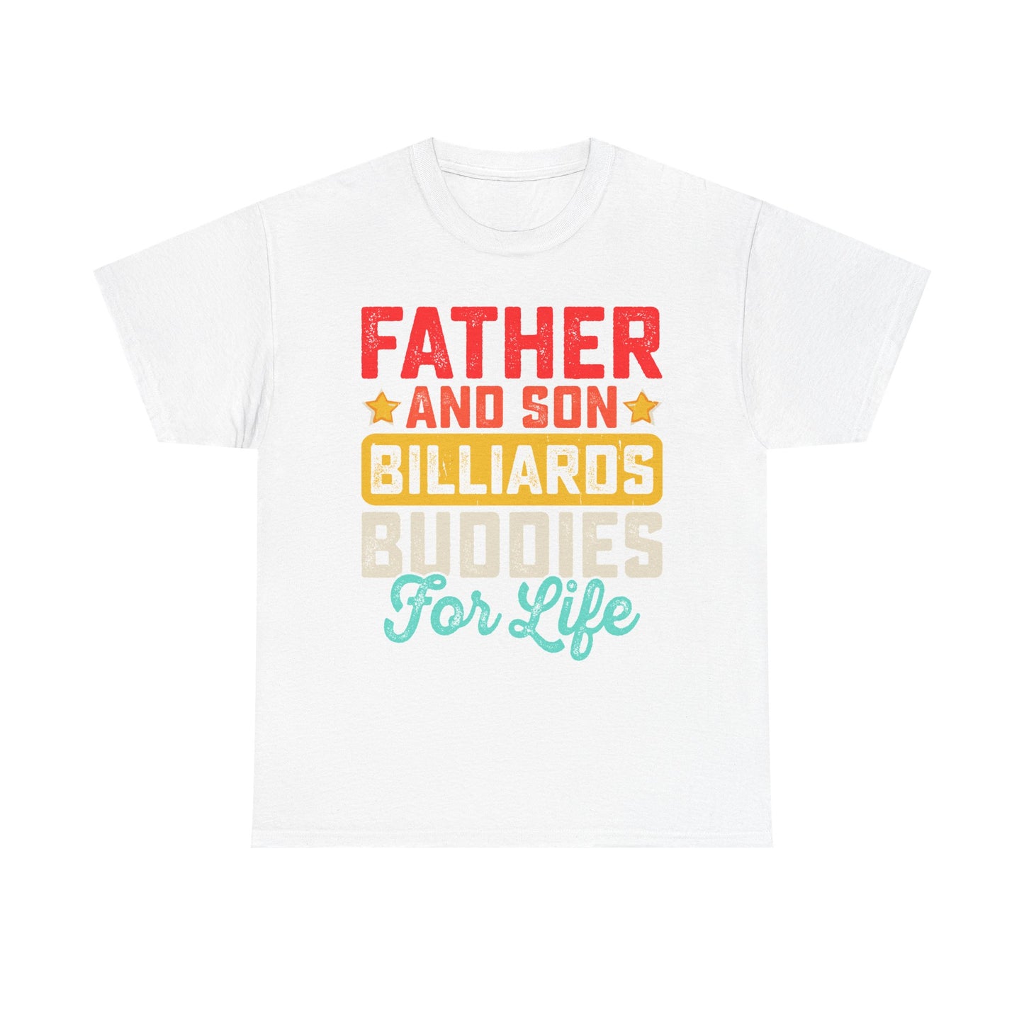 Billiards Buddies Father and Son Tee — "Father and Son Billiards Buddies for Life" Shirt