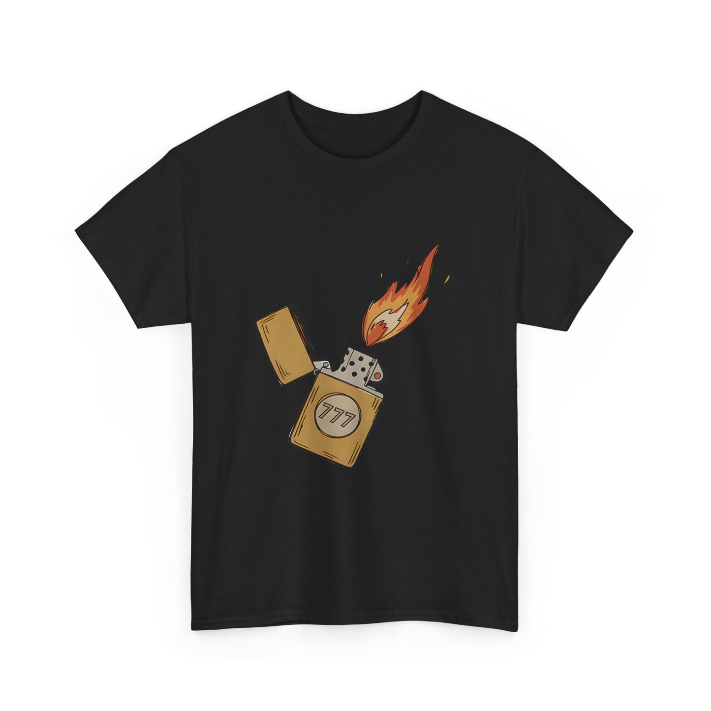 Lighter Flame Graphic Tee — Retro Zippo Illustration T-Shirt