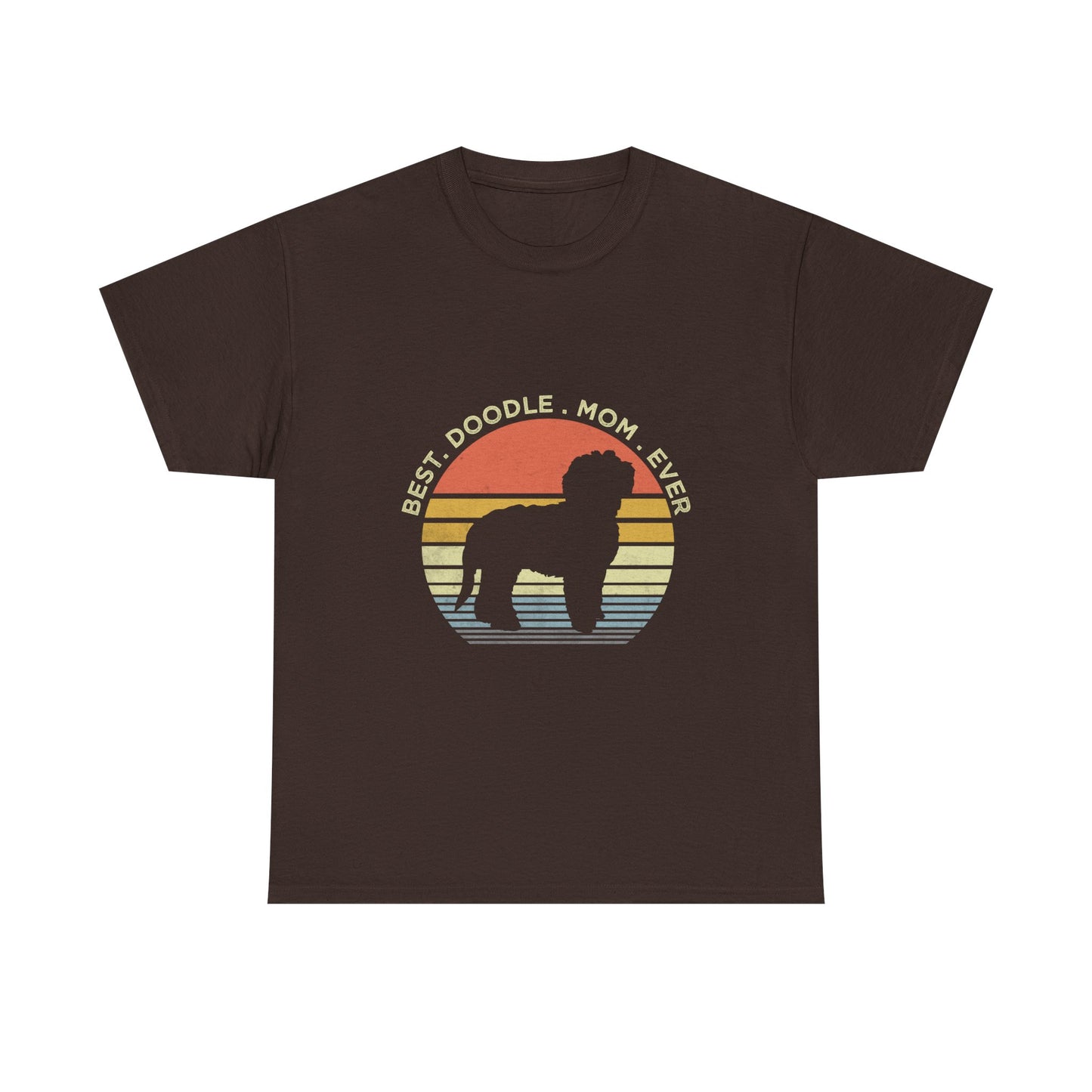Goldendoodle Mom T-Shirt — "Best Doodle Mom Ever" Vintage Sunset Tee