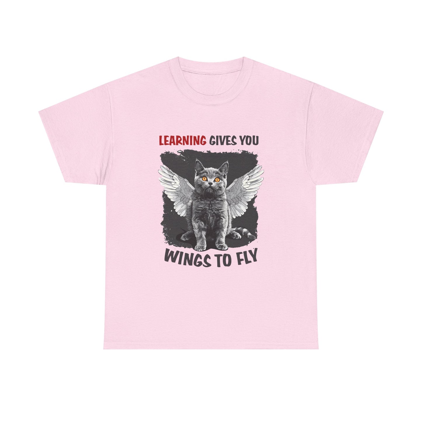 Learning Gives You Wings To Fly Cat T-Shirt