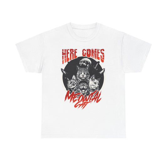 Here Comes Meowtal Cat Band T-Shirt