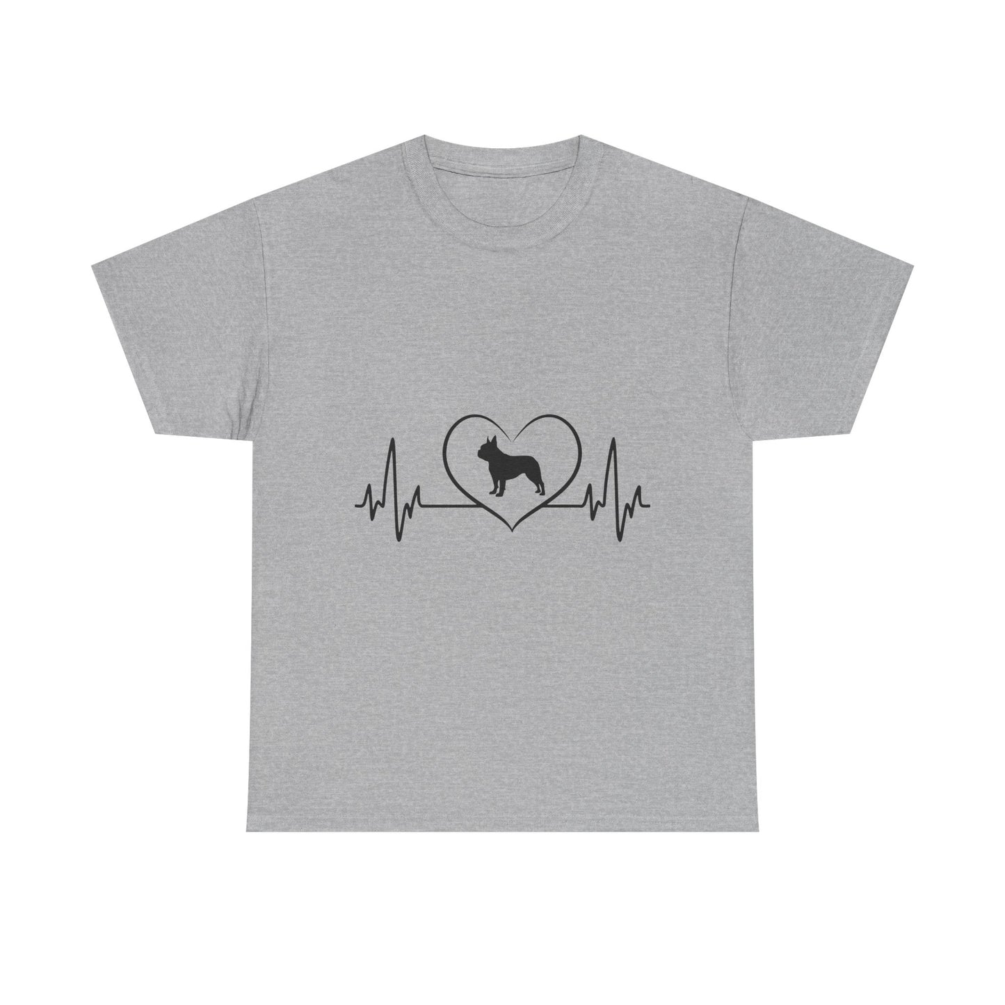 Dog Lover Tee — Heartbeat Paw Print Graphic Shirt