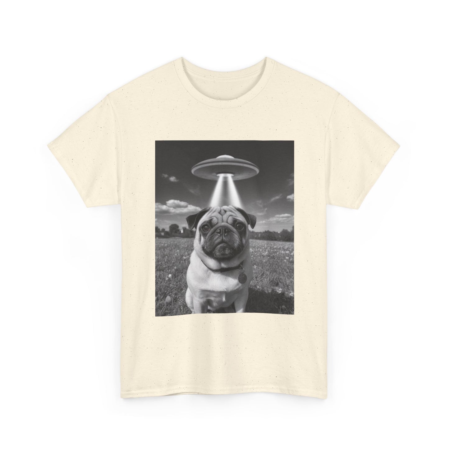 Pug Abduction Tee - Funny UFO Dog Graphic Shirt