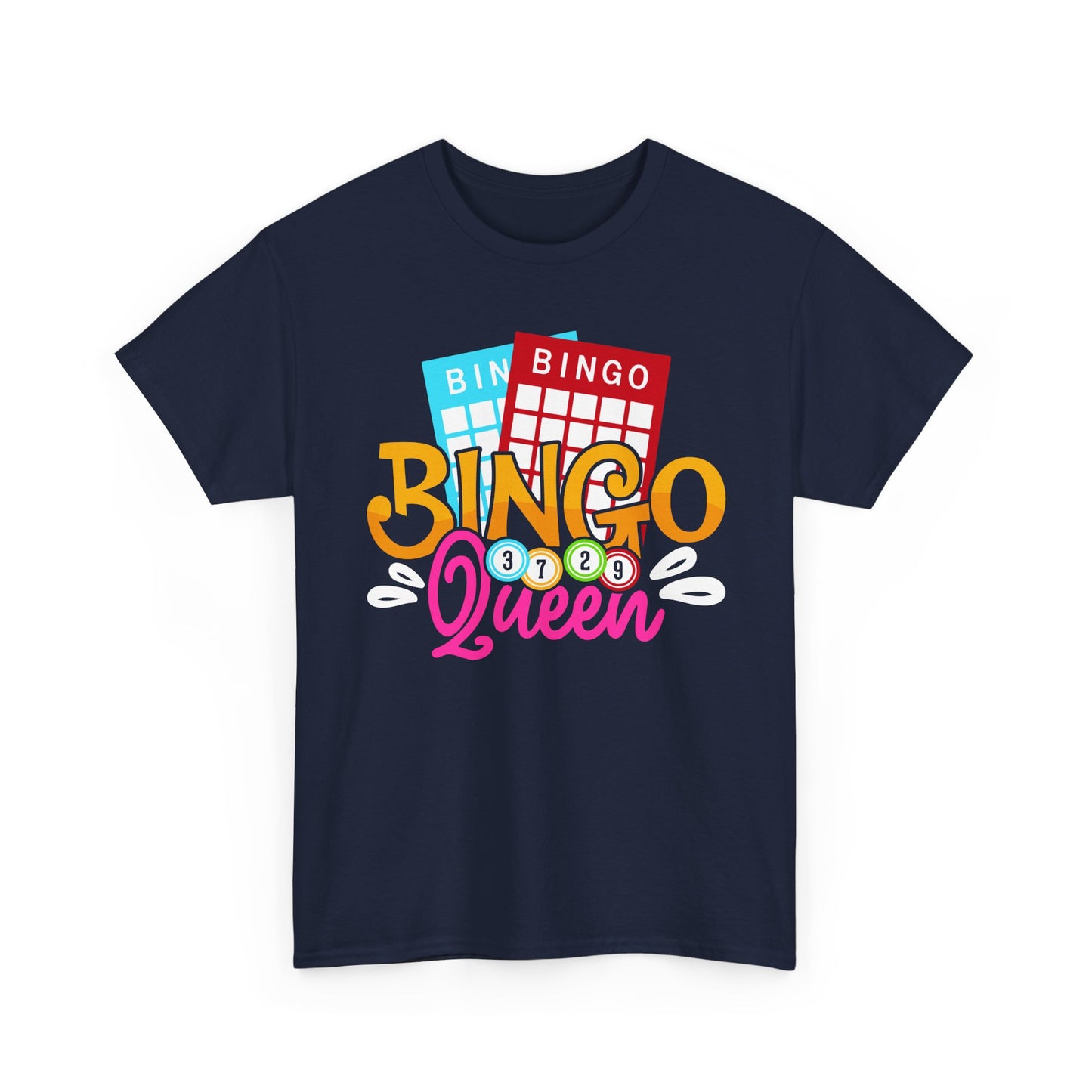 Bingo Queen T-Shirt – Colorful Bingo Cards Graphic Tee for Players & Seniors