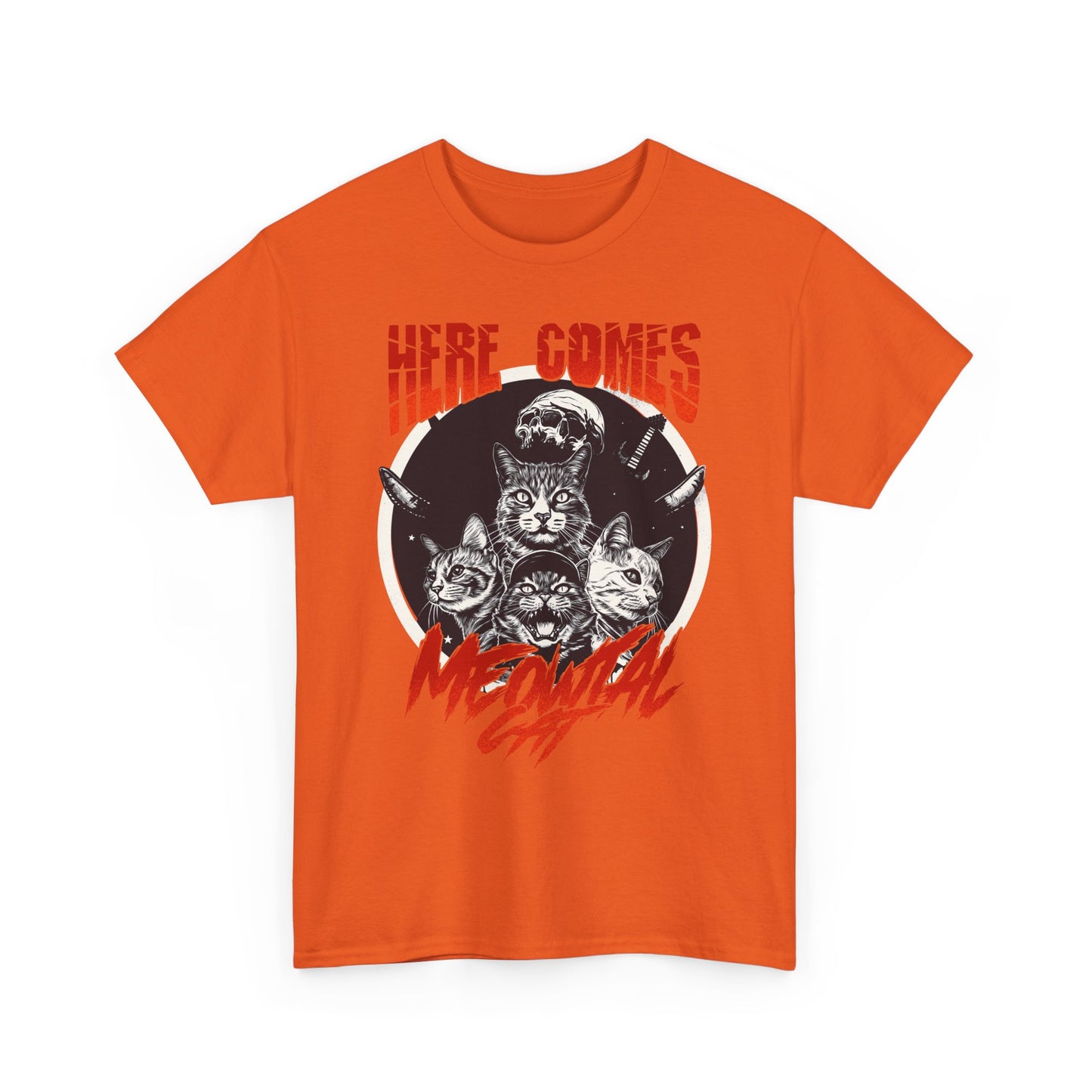 Here Comes Meowtal Cat Band T-Shirt