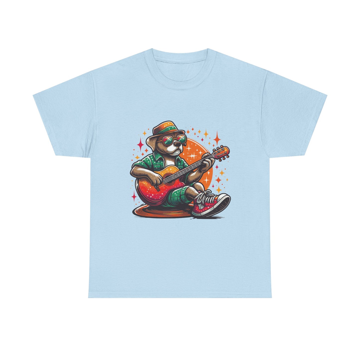 Dog Playing Guitar T‑Shirt — Retro Chill Music Tee for Guitar Lovers