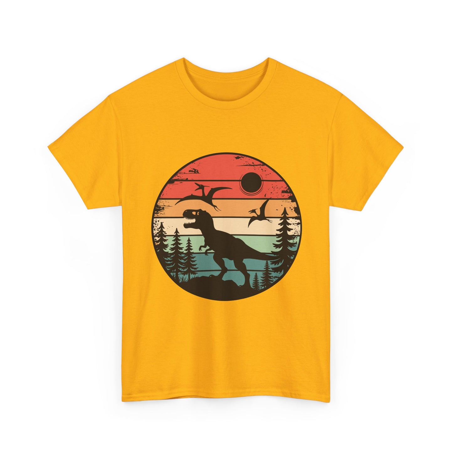 T-Rex Sunset Tee — Retro Dinosaur Graphic T-Shirt