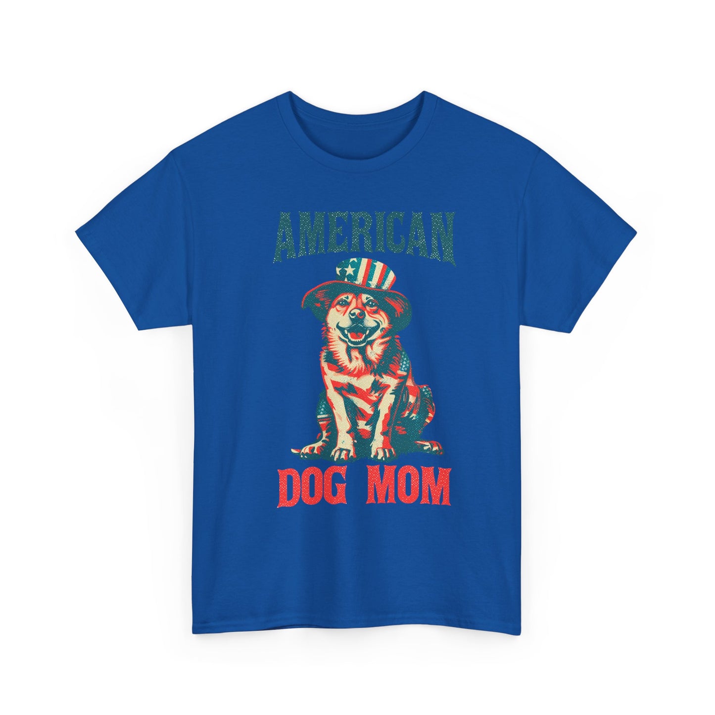 American Dog Mom T-Shirt — Patriotic Pup Tee for Dog Lovers