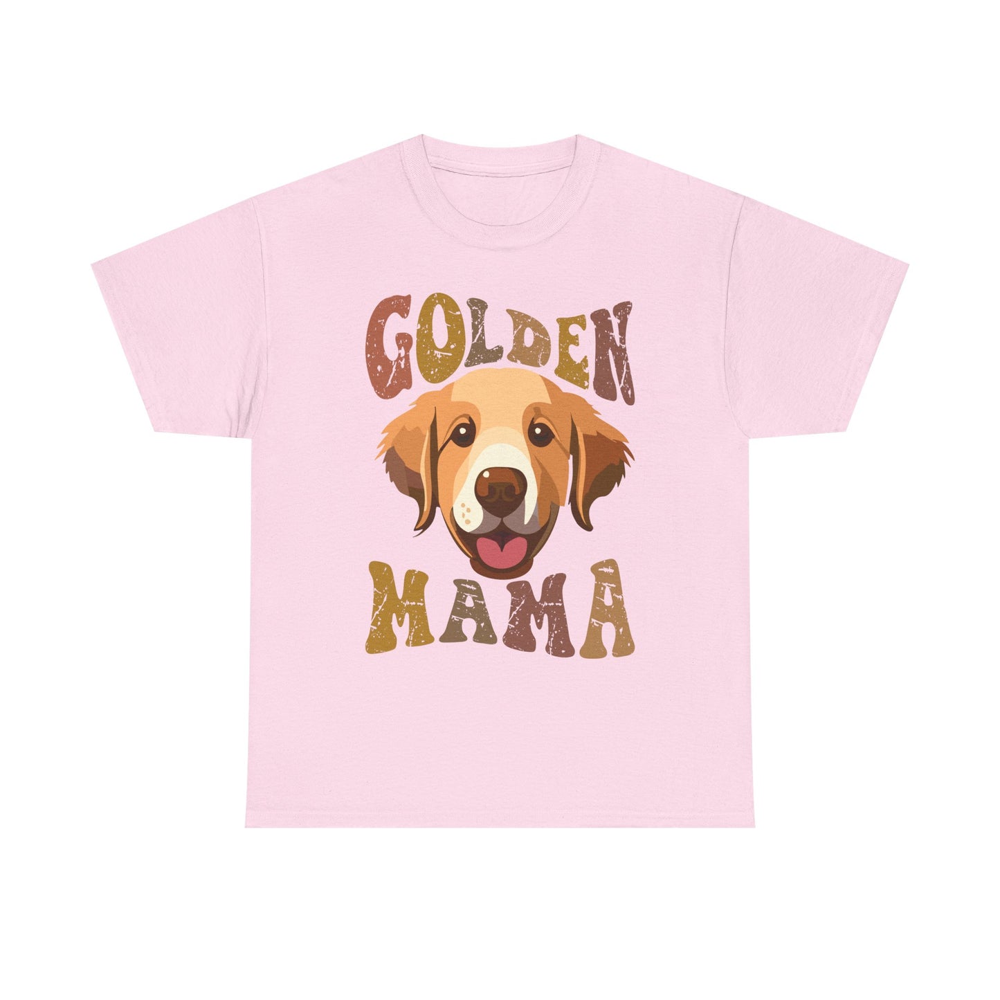 Golden Mama T‑Shirt — Cute Golden Retriever Mom Tee