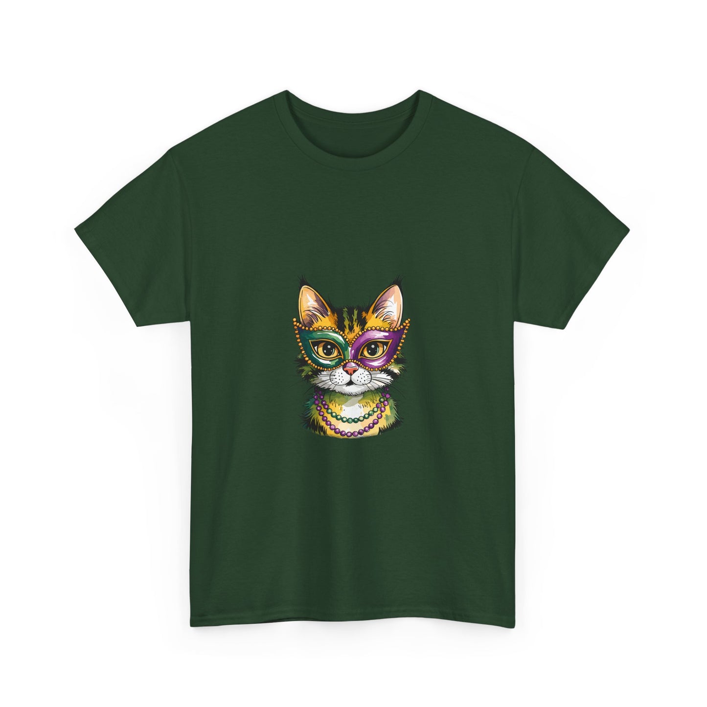 Cat Face Graphic Tee — Colorful Whimsical Kitty T-Shirt