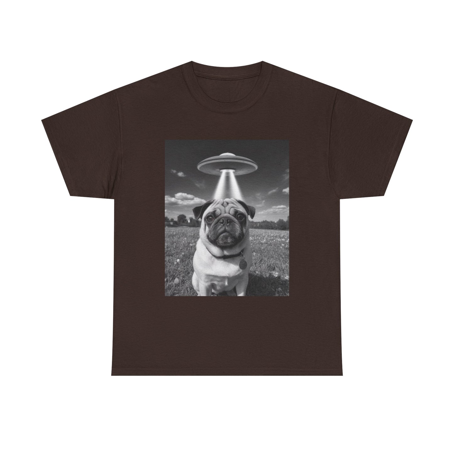 Pug Abduction Tee - Funny UFO Dog Graphic Shirt