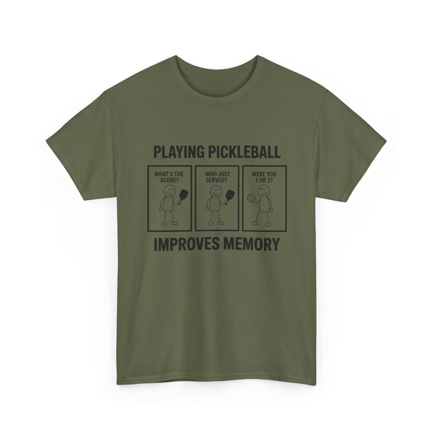 Pickleball Improves Memory Tee – Funny Pickleball Comic T-Shirt for Players