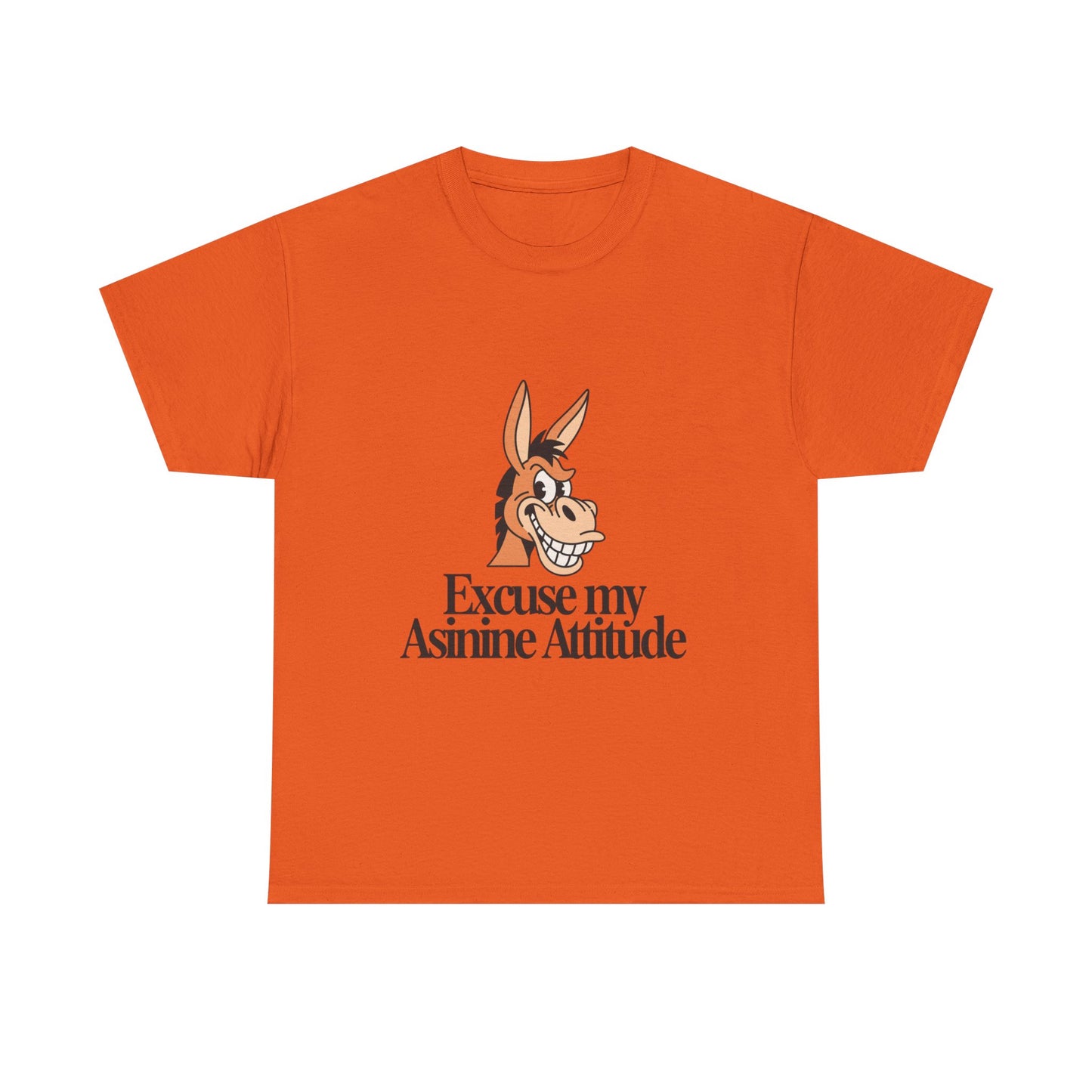 Funny Donkey Tee — "Excuse My Asinine Attitude" Casual Graphic T-Shirt
