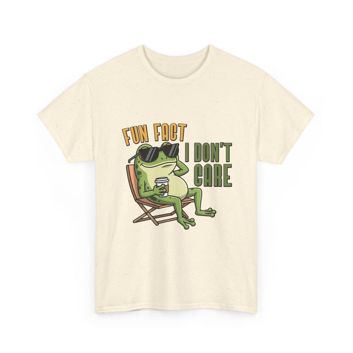 T-Shirt — 'Fun Fact I Don't Care' Relaxed Frog Graphic Tee
