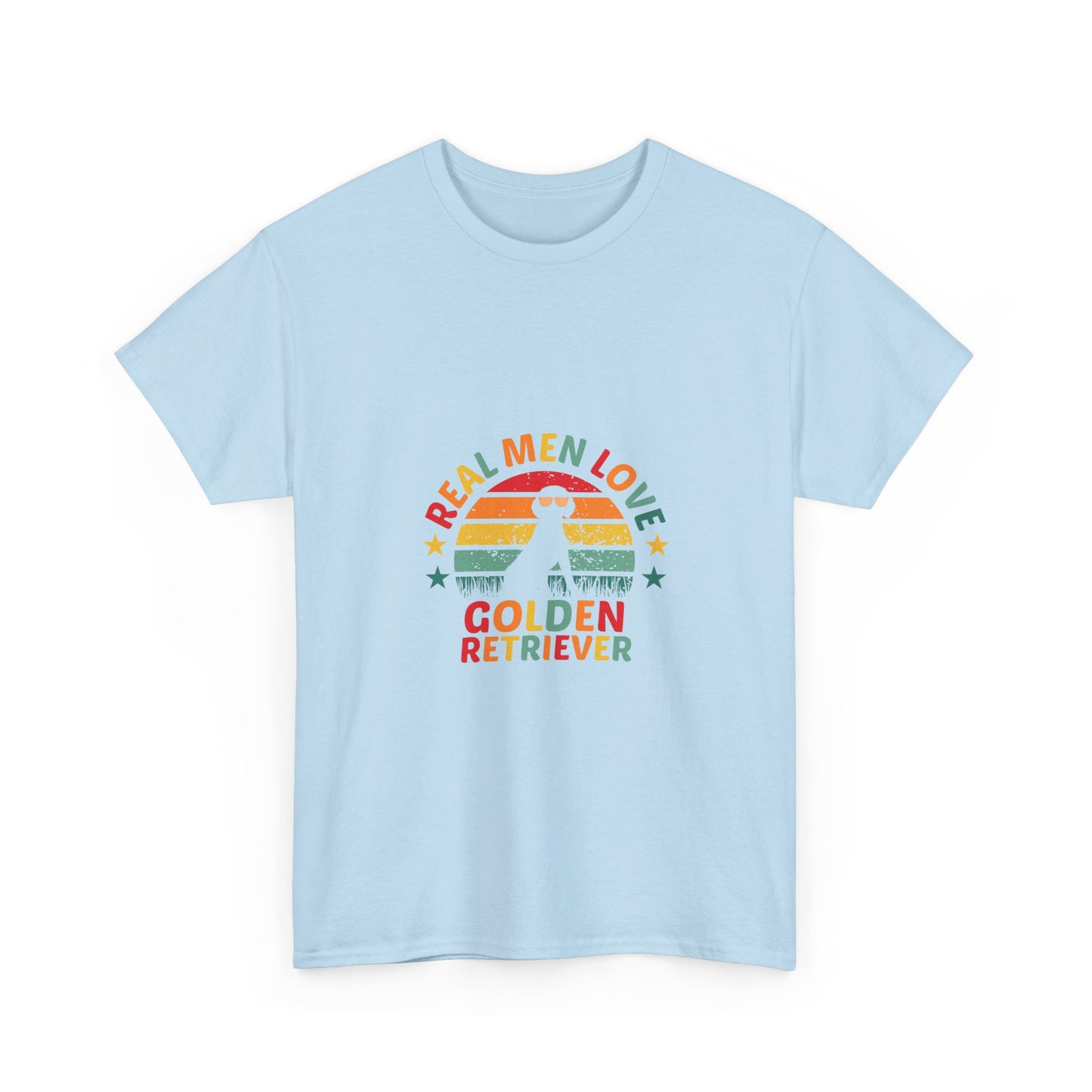 T-Shirt — "Real Men Love Golden Retriever" Retro Dog Tee