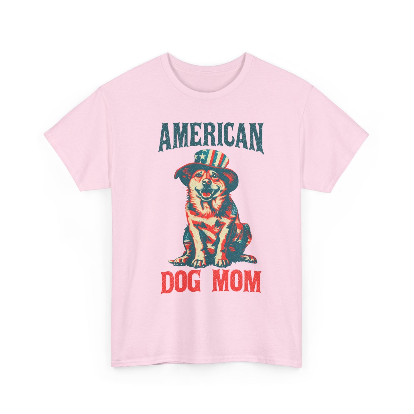 American Dog Mom T-Shirt — Patriotic Pup Tee for Dog Lovers