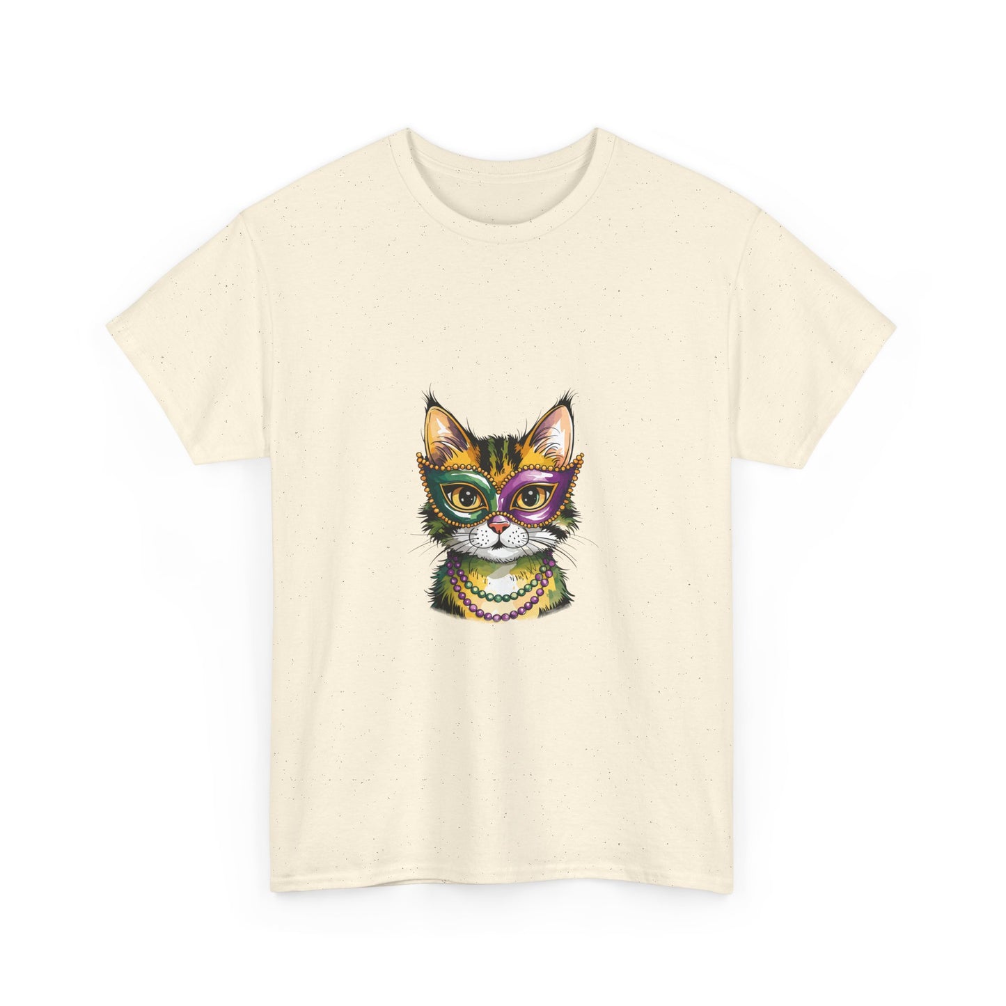 Cat Face Graphic Tee — Colorful Whimsical Kitty T-Shirt