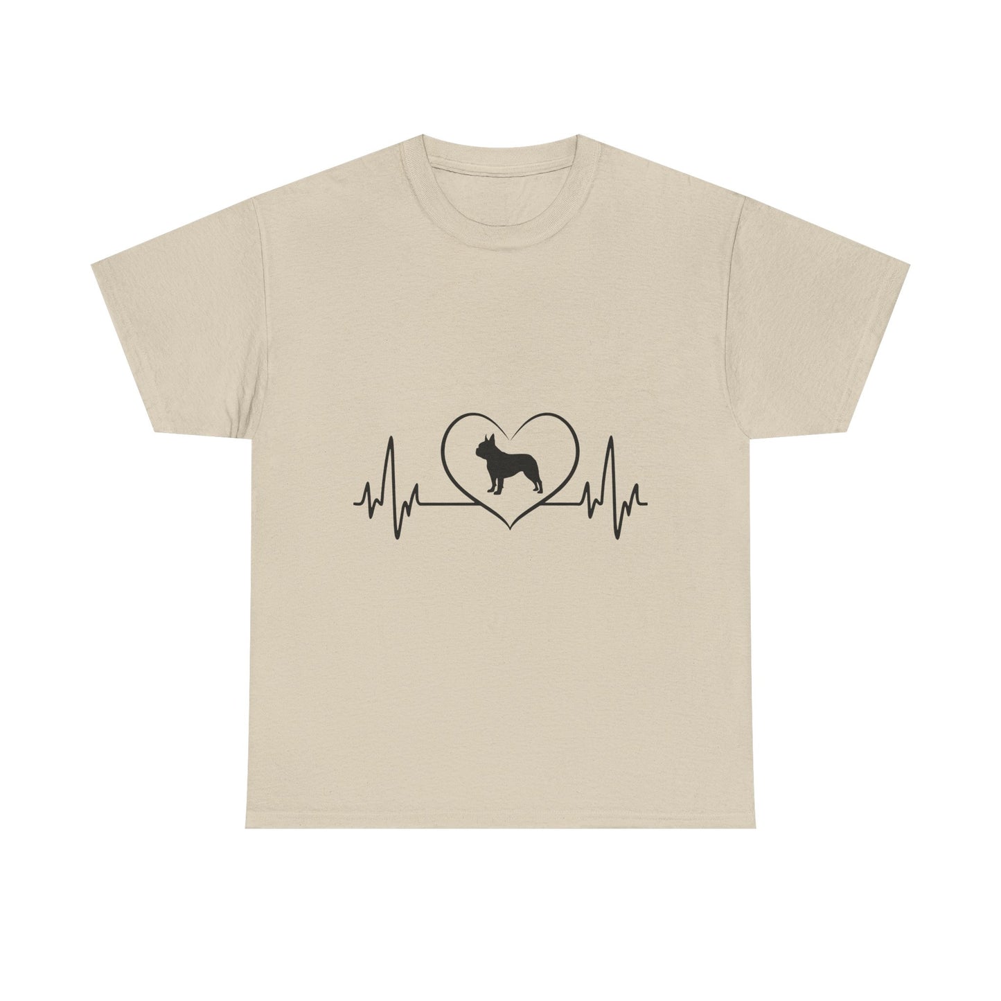 Dog Lover Tee — Heartbeat Paw Print Graphic Shirt