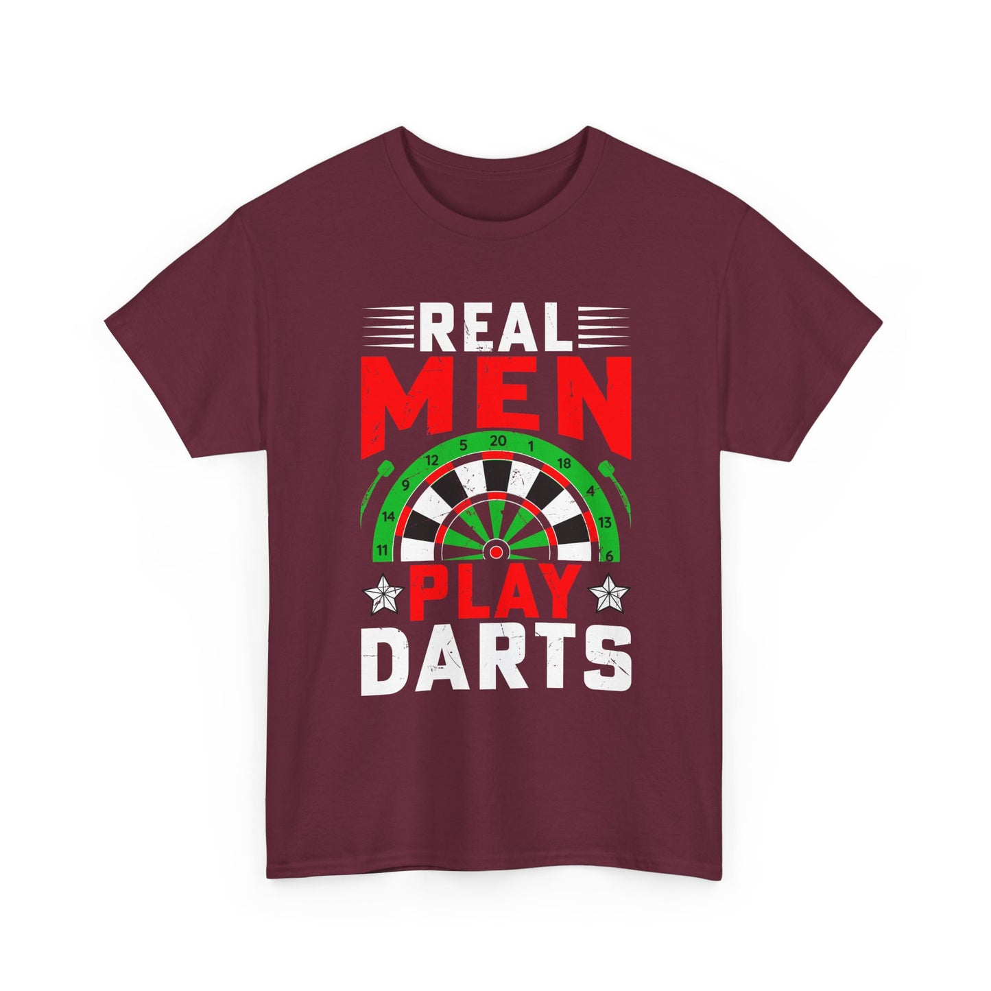 Darts T-Shirt – "Real Men Play Darts" Graphic Tee for Players & Fans