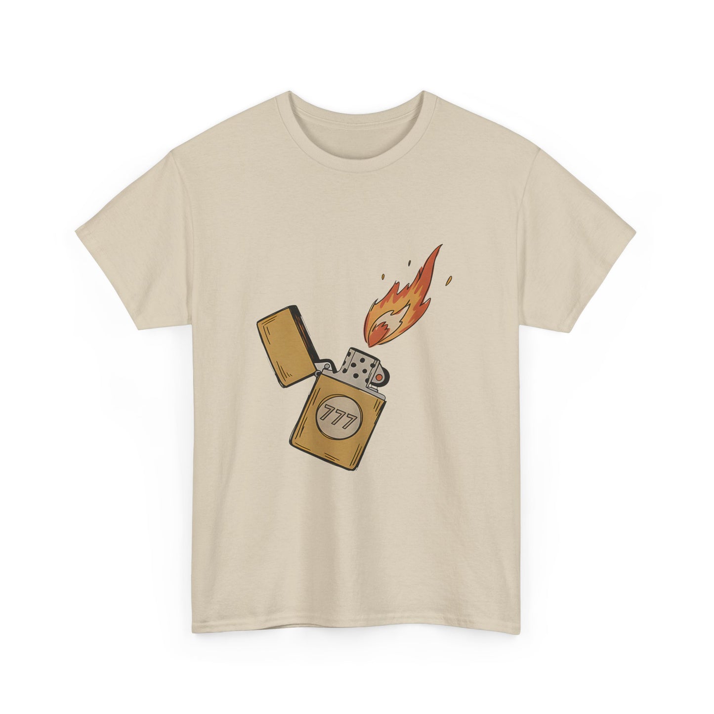 Lighter Flame Graphic Tee — Retro Zippo Illustration T-Shirt