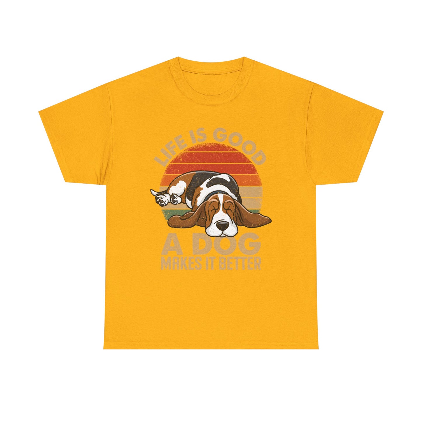 Life Is Good "A Dog Makes It Better" T-Shirt — Cute Retro Dog Lover Tee