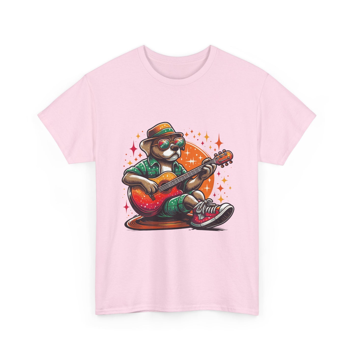 Dog Playing Guitar T‑Shirt — Retro Chill Music Tee for Guitar Lovers