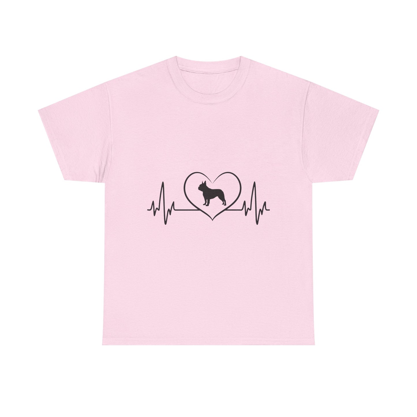Dog Lover Tee — Heartbeat Paw Print Graphic Shirt