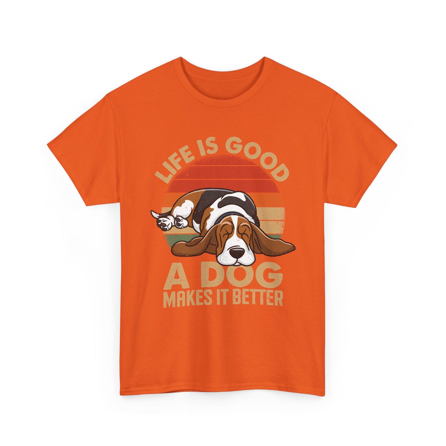 Life Is Good "A Dog Makes It Better" T-Shirt — Cute Retro Dog Lover Tee