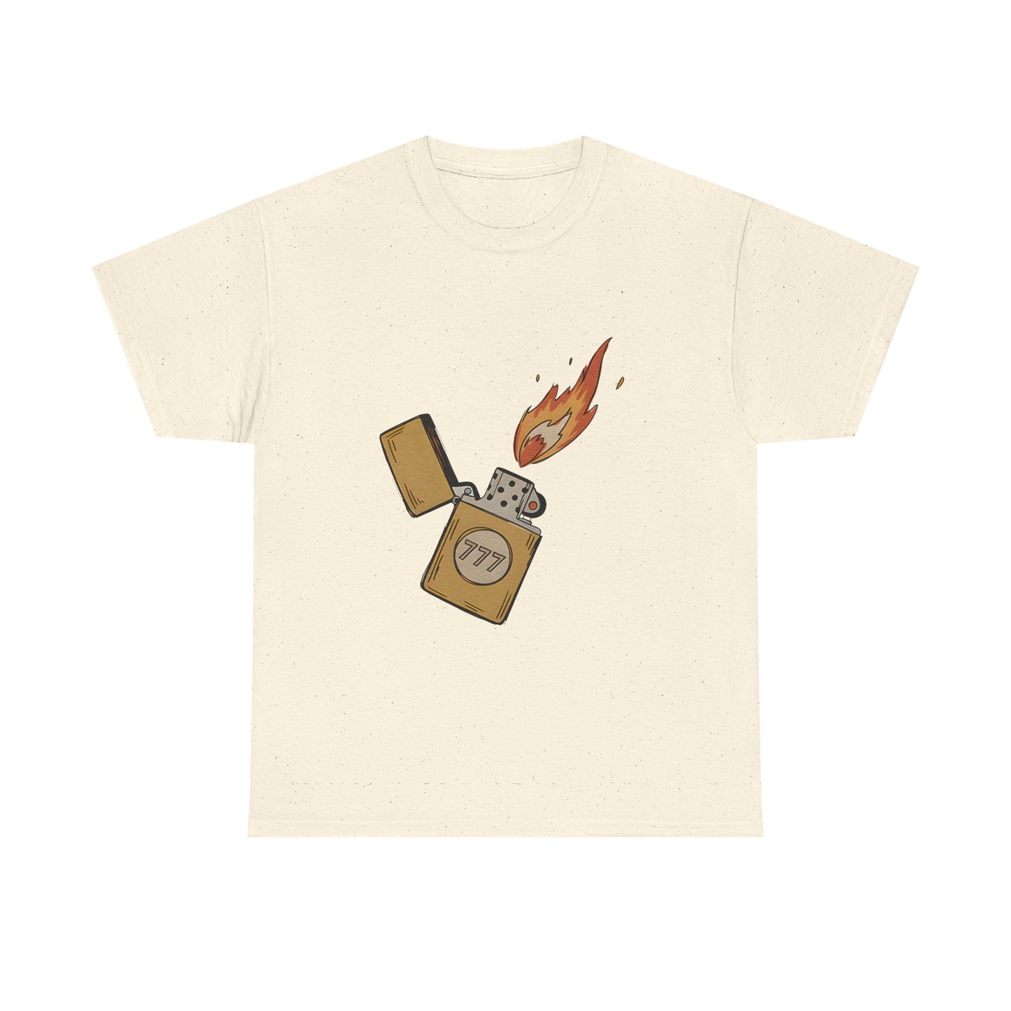 Lighter Flame Graphic Tee — Retro Zippo Illustration T-Shirt