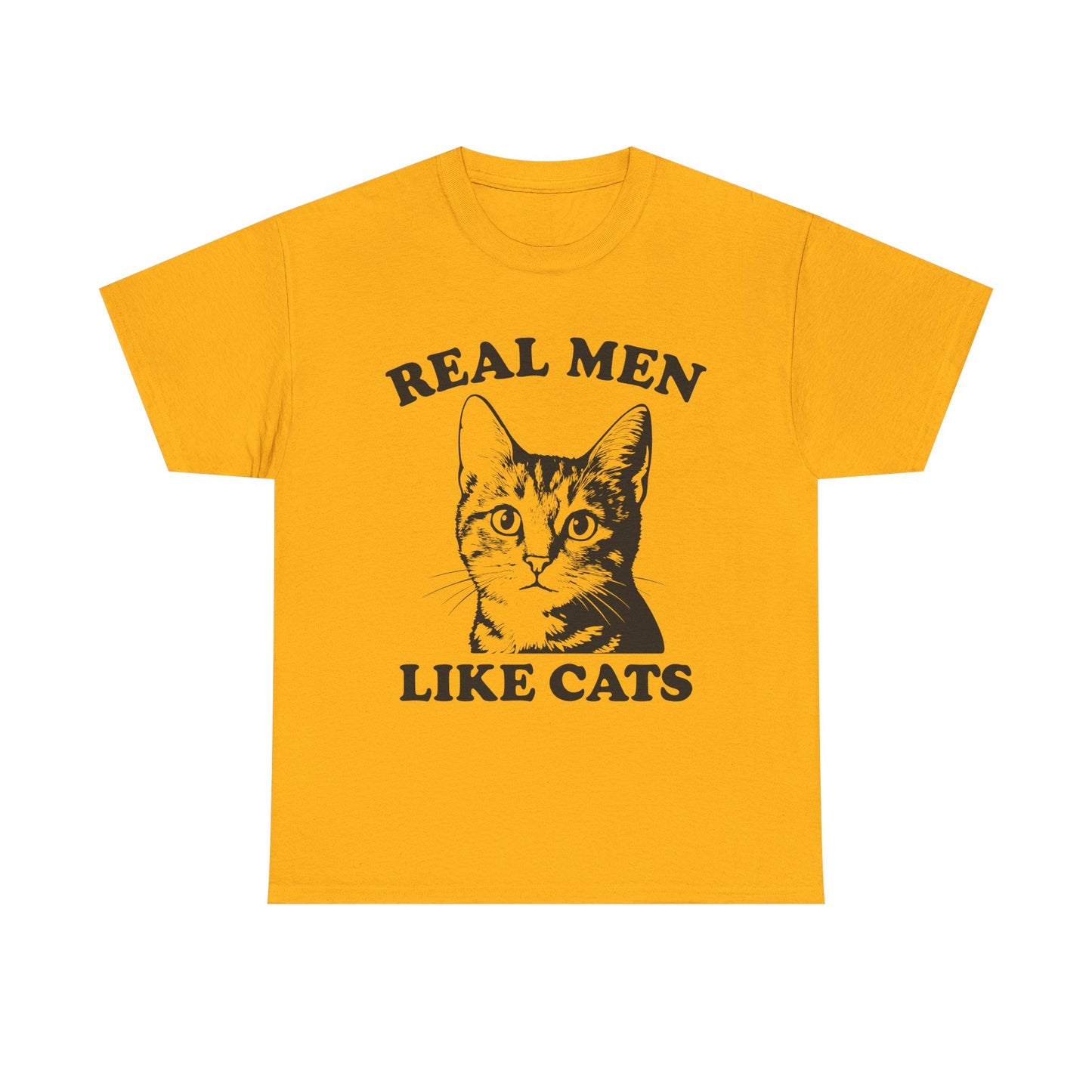 Real Men Like Cats T-Shirt — Vintage Cat Lover Tee