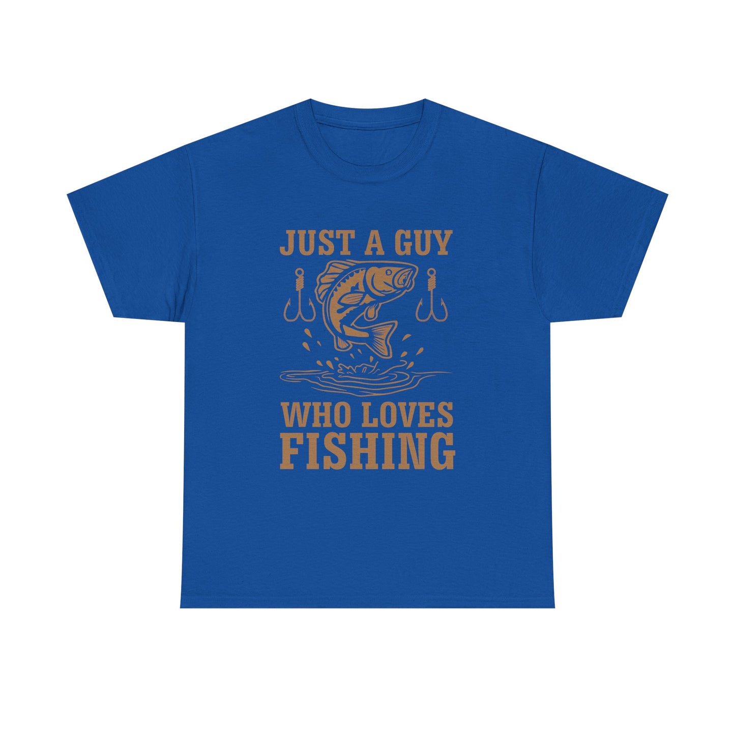 Fishing T-Shirt — "Just a Guy Who Loves Fishing" Graphic Tee