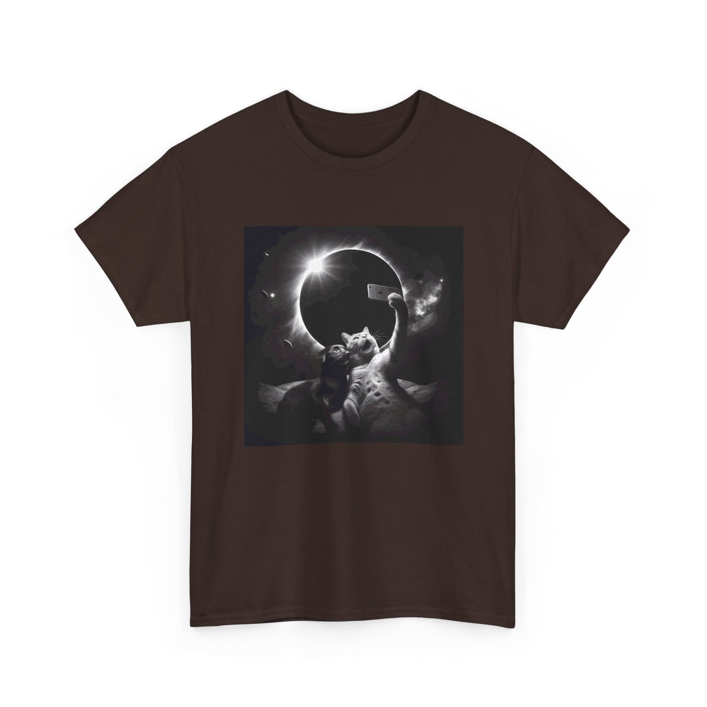 Dog and Cat Selfie Solar eclipse T-Shirt