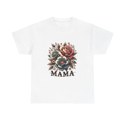 Mama Floral Tee — Vintage Roses "MAMA" Mother's Day T-Shirt