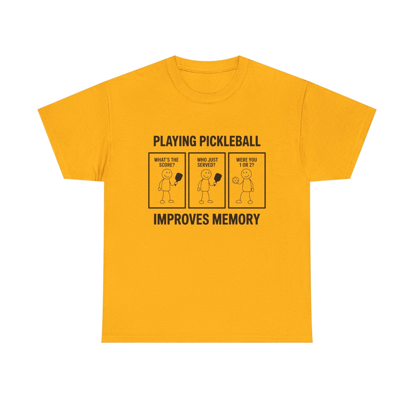 Pickleball Improves Memory Tee – Funny Pickleball Comic T-Shirt for Players