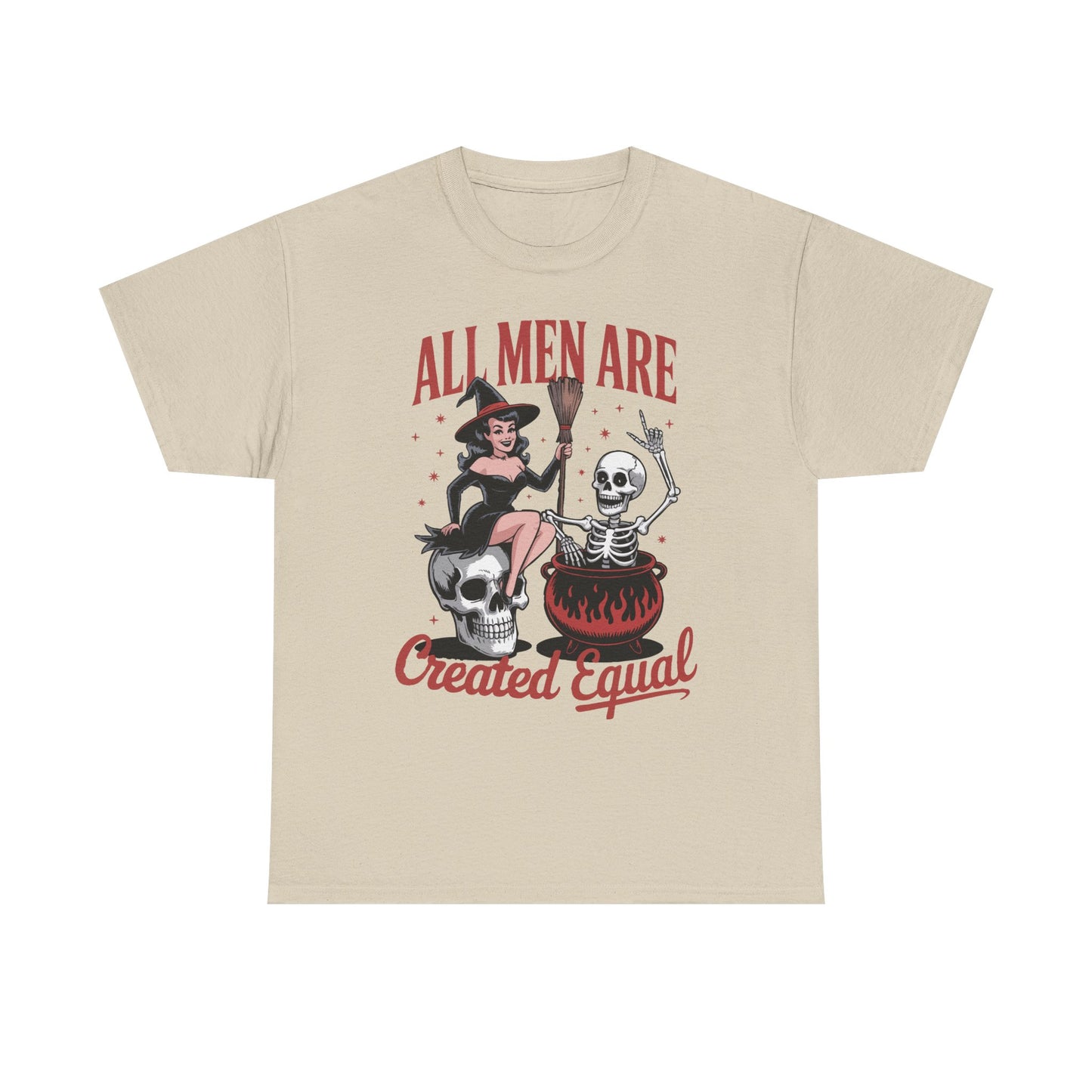Witch & Skeleton 'All Men Are Created Equal' Tee