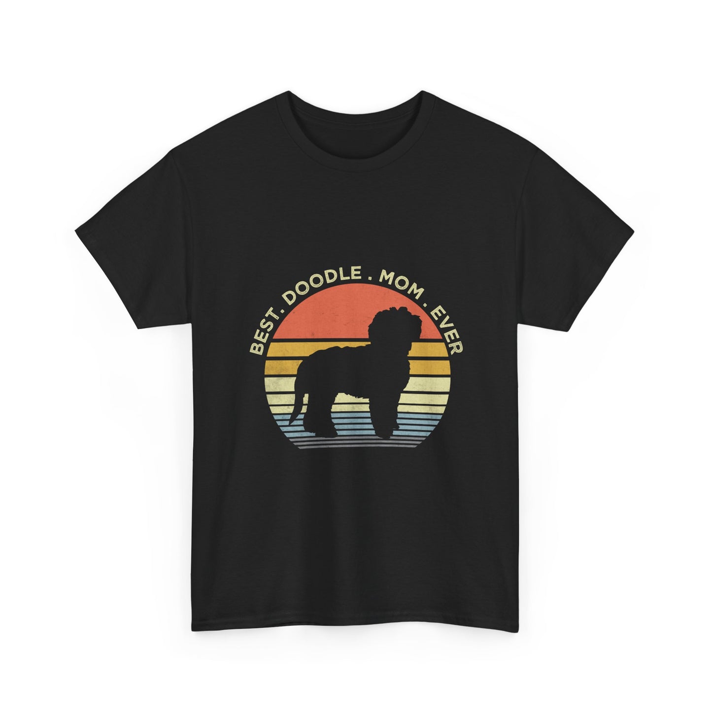 Goldendoodle Mom T-Shirt — "Best Doodle Mom Ever" Vintage Sunset Tee