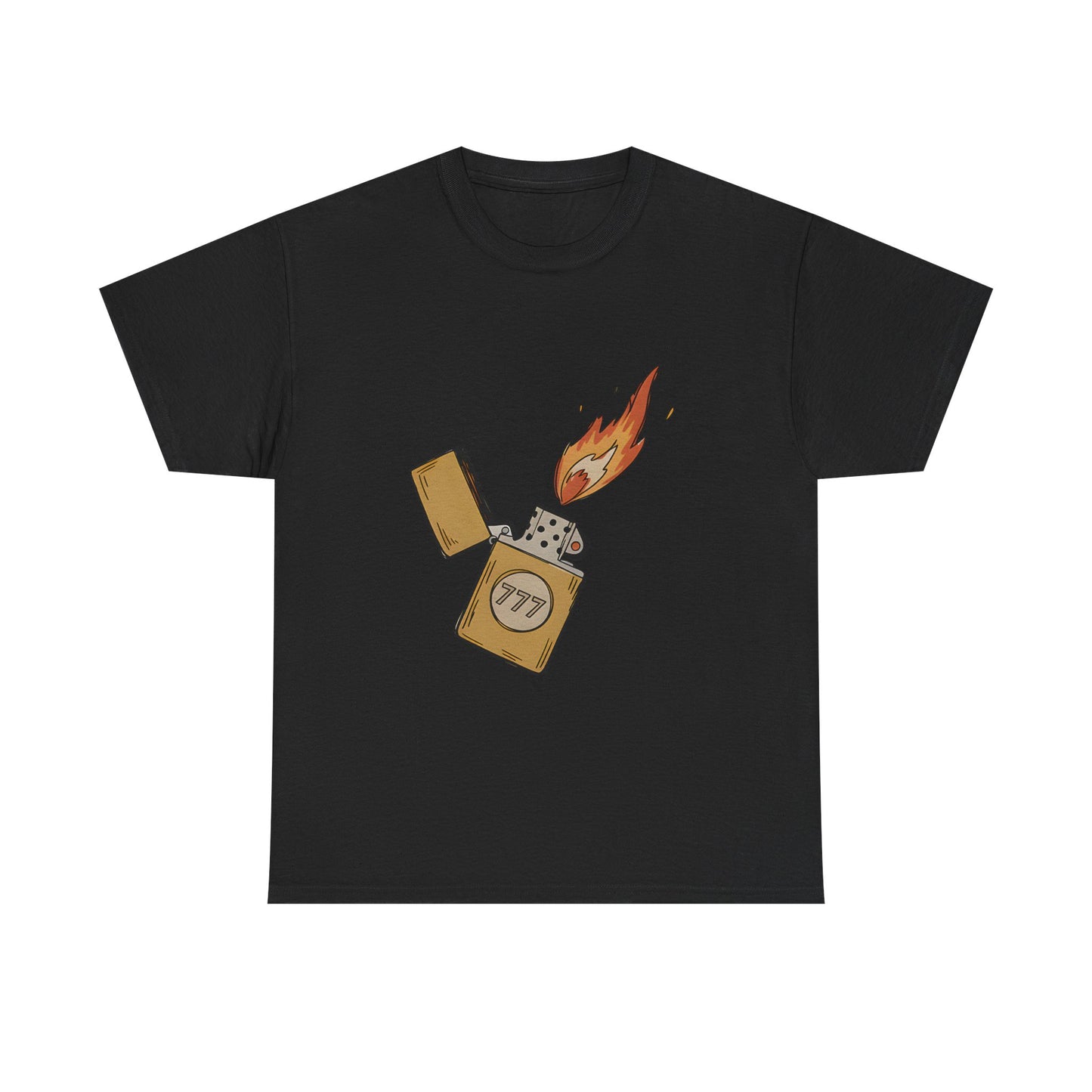 Lighter Flame Graphic Tee — Retro Zippo Illustration T-Shirt
