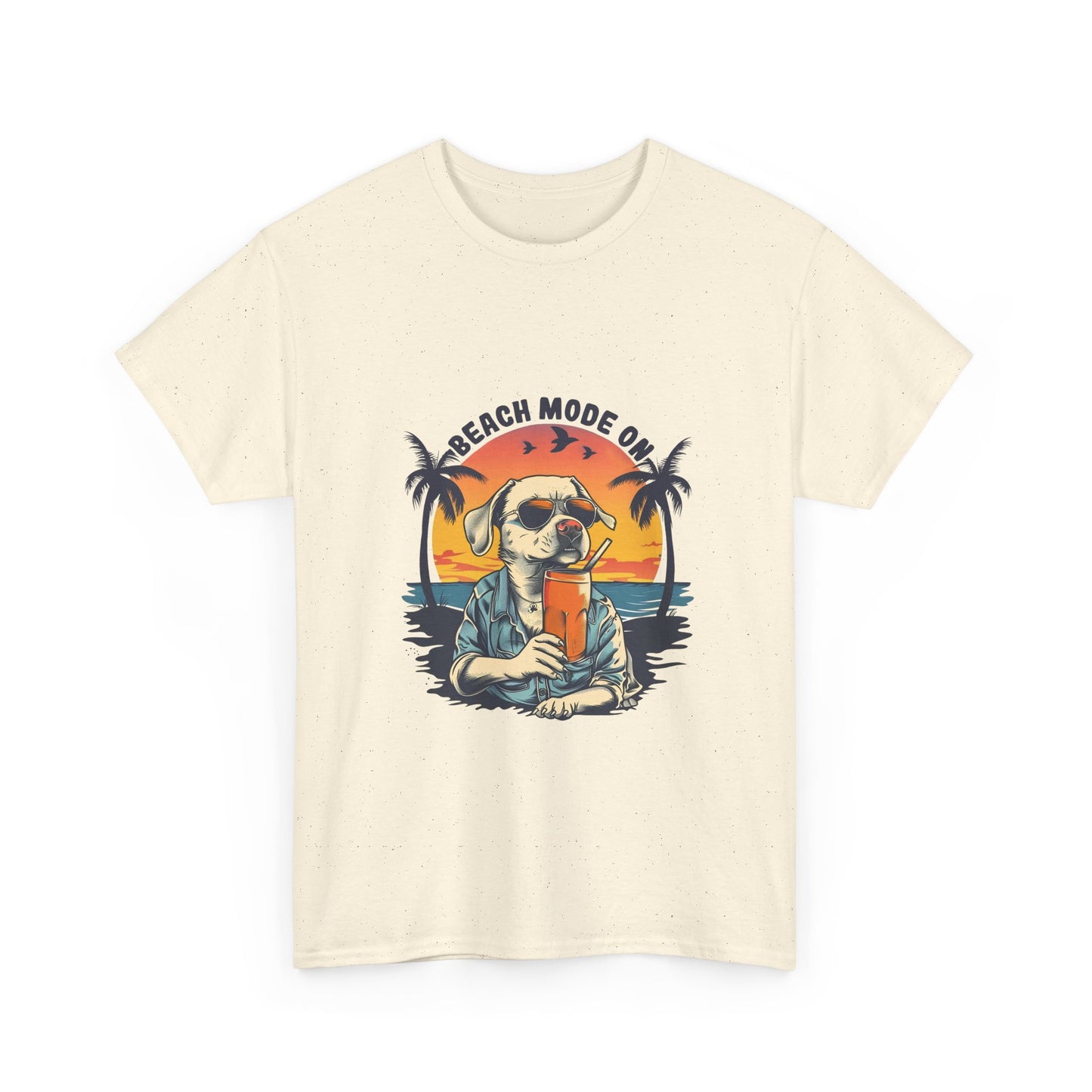 Beach Mode On T-Shirt — Retro Surf Dog Summer Tee