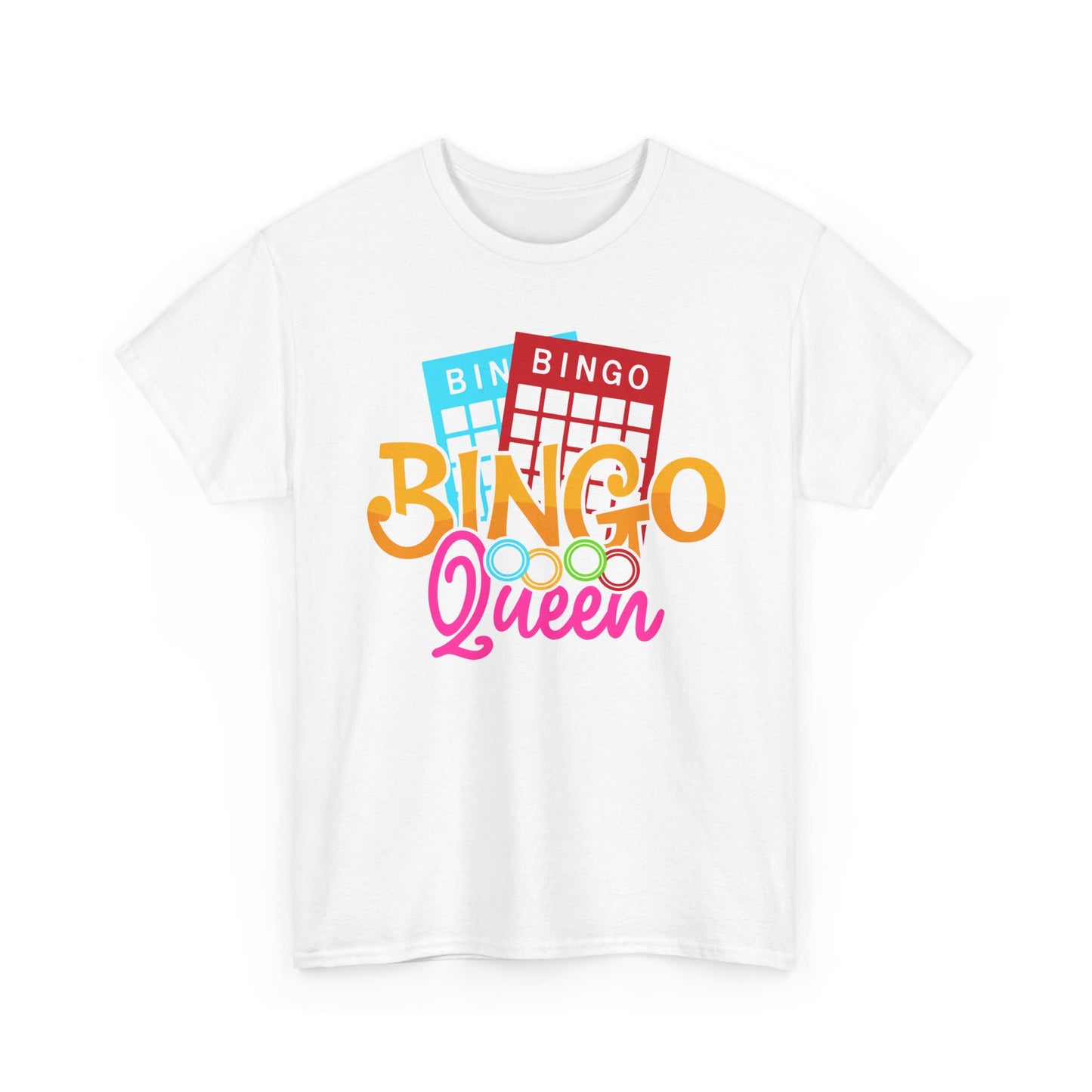 Bingo Queen T-Shirt – Colorful Bingo Cards Graphic Tee for Players & Seniors