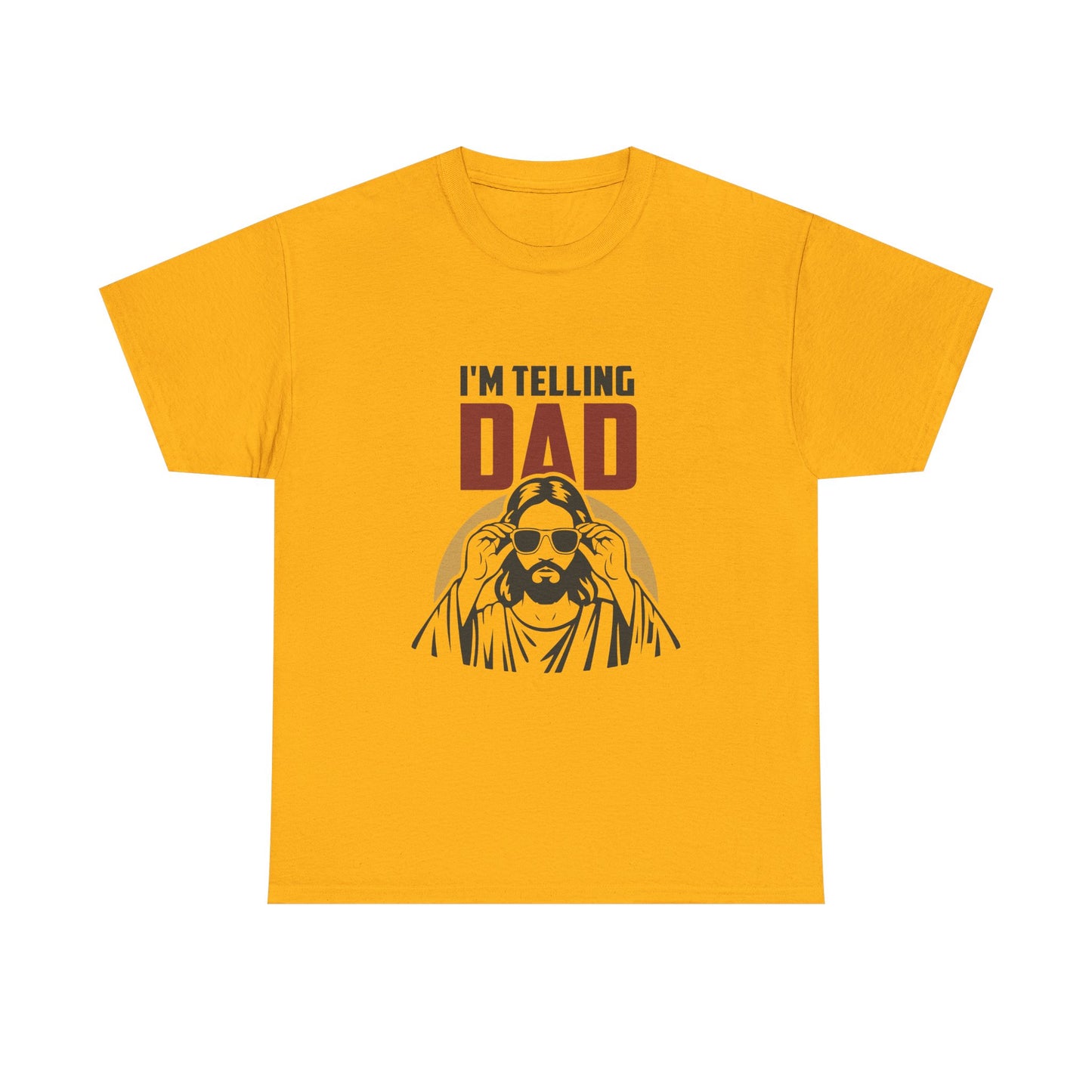 I'm Telling Dad T‑Shirt — Funny Retro Jesus Graphic Tee for Fathers Day & Family Gifts