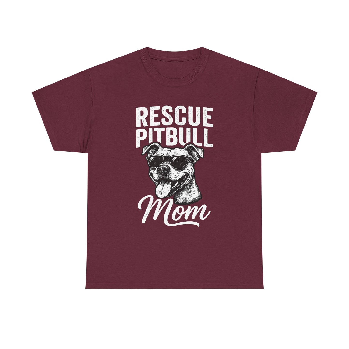 Rescue Pitbull Mom T-Shirt — Rescue Dog Lover Tee