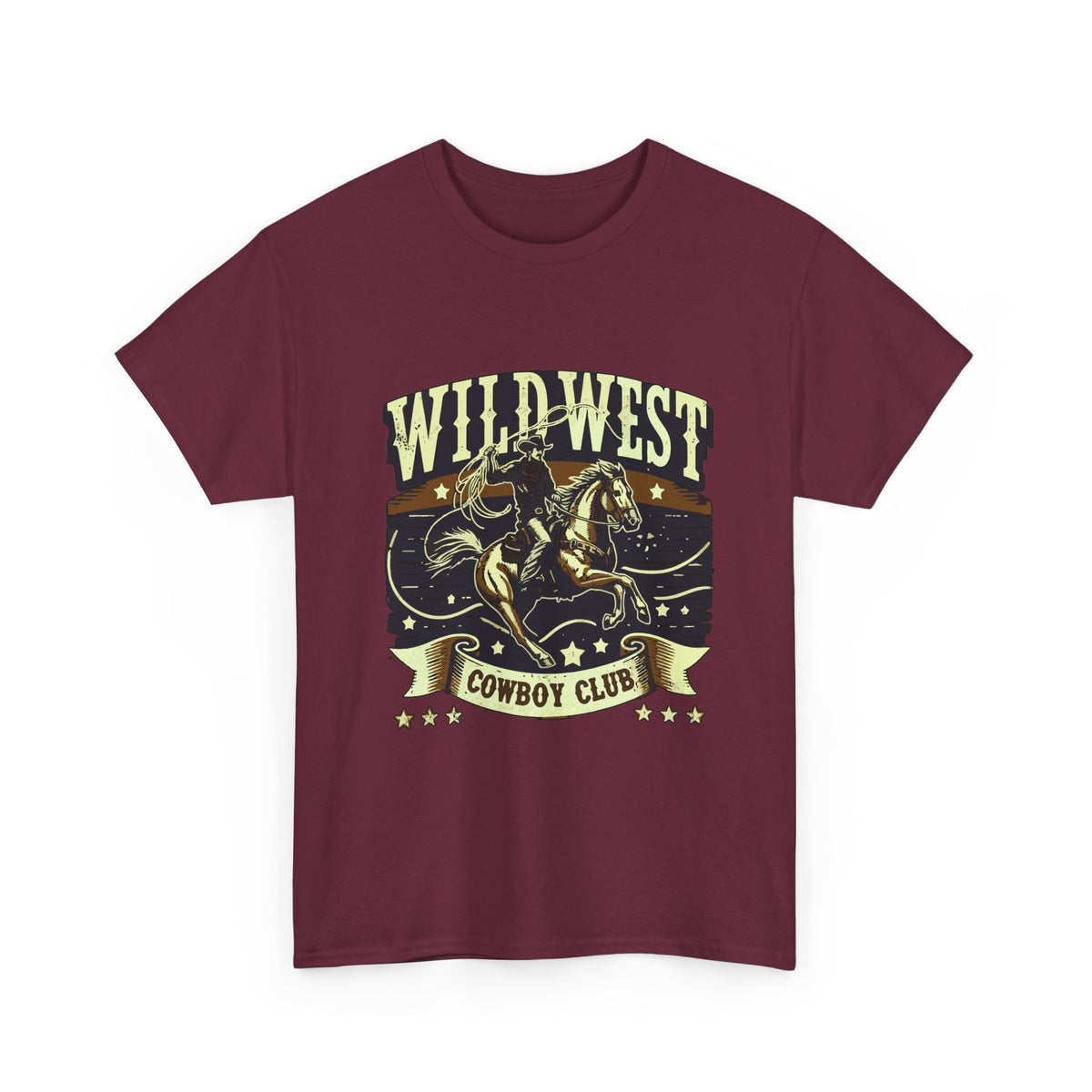 Wild West Cowboy Club T‑Shirt — Vintage Rodeo Western Graphic Tee