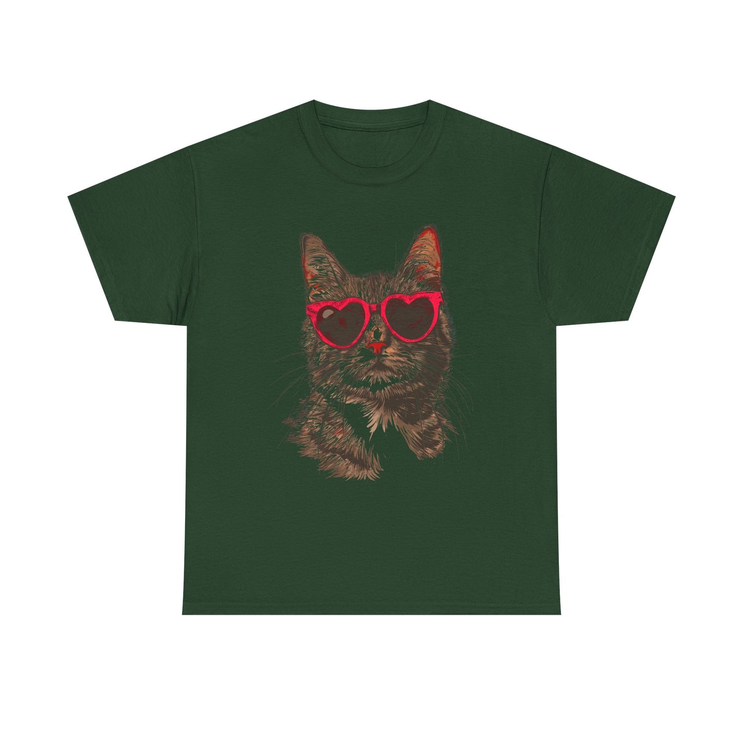 Cat with Heart Sunglasses T-Shirt