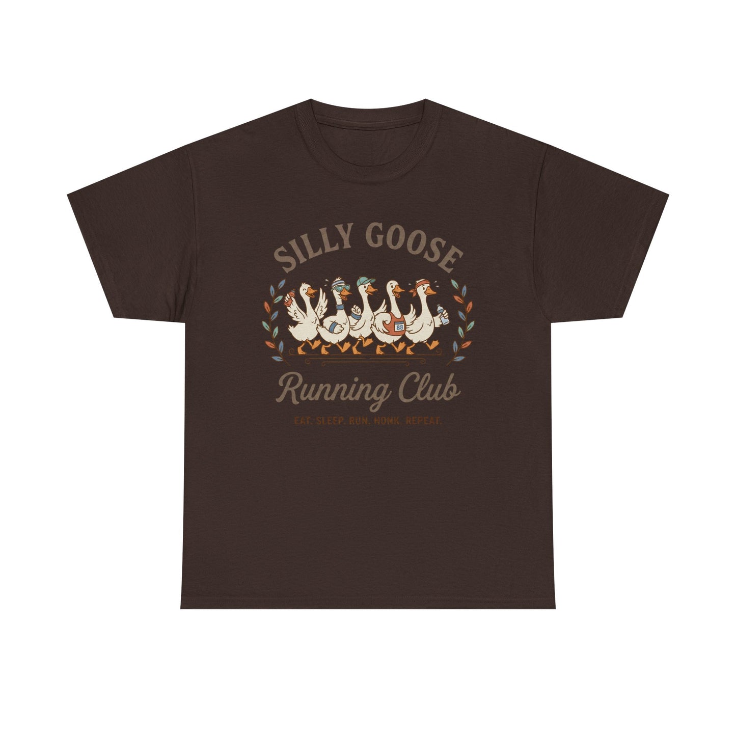 Silly Goose Running Club T‑Shirt — Funny Runner Tee (Eat. Sleep. Run. Honk. Repeat.)