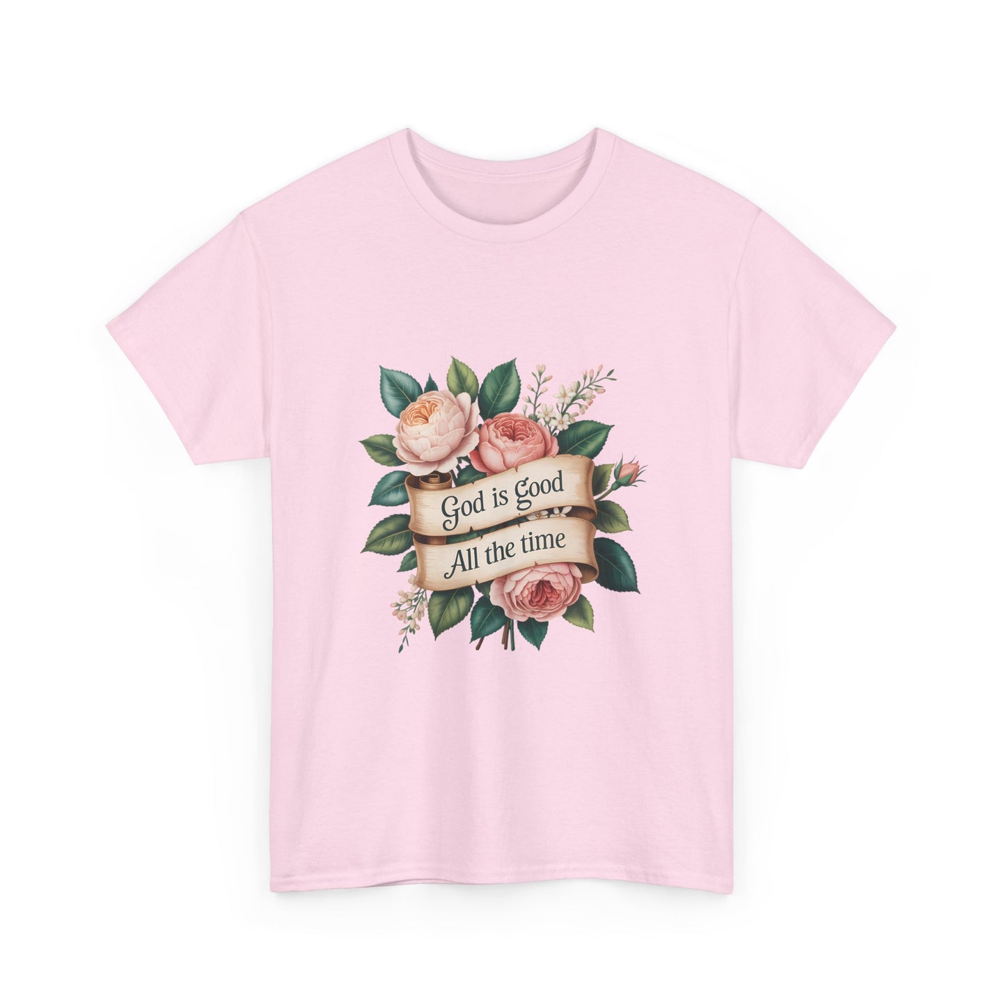 Floral "God is Good All the Time" T‑Shirt