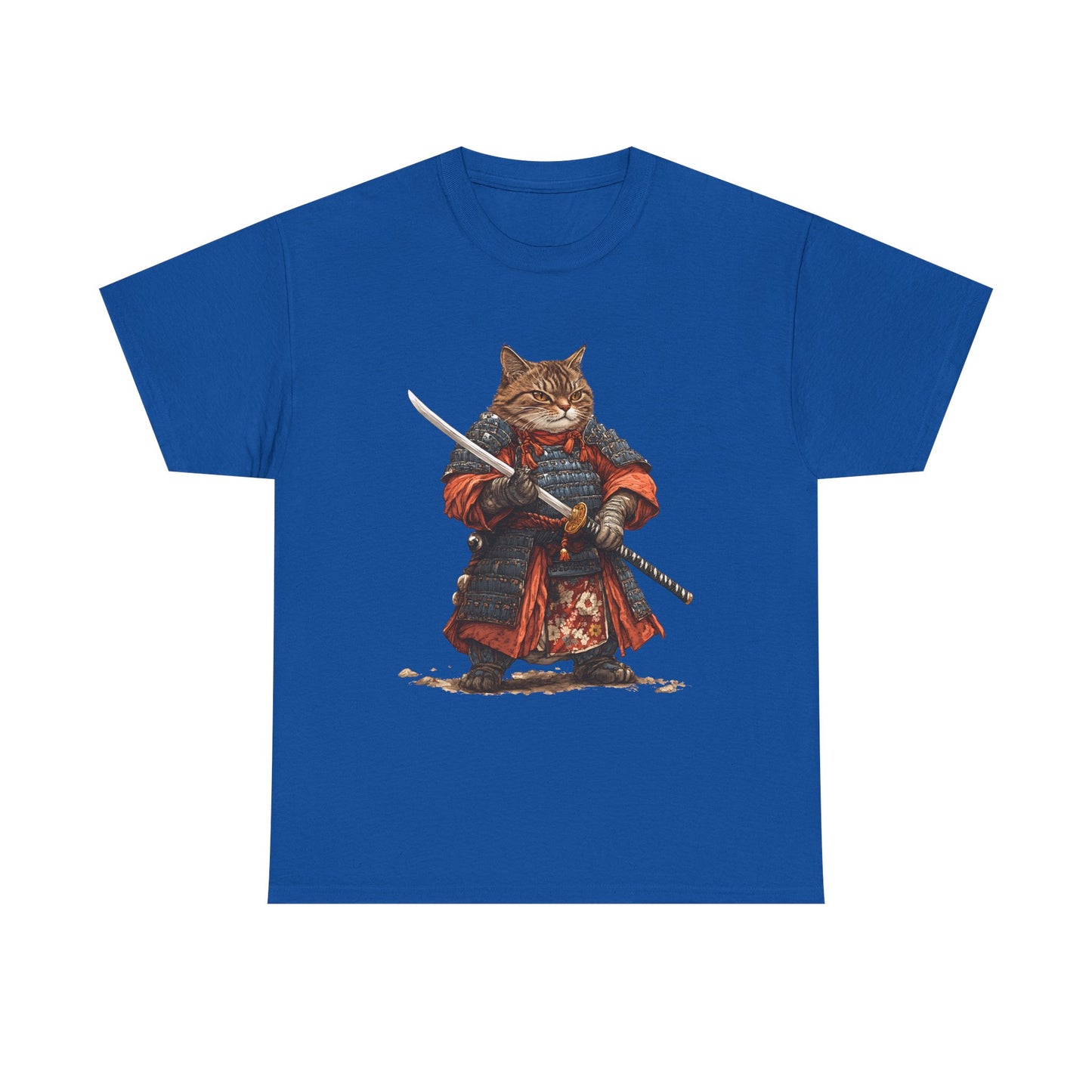 Samurai Cat T-Shirt – Warrior Tabby Graphic Tee