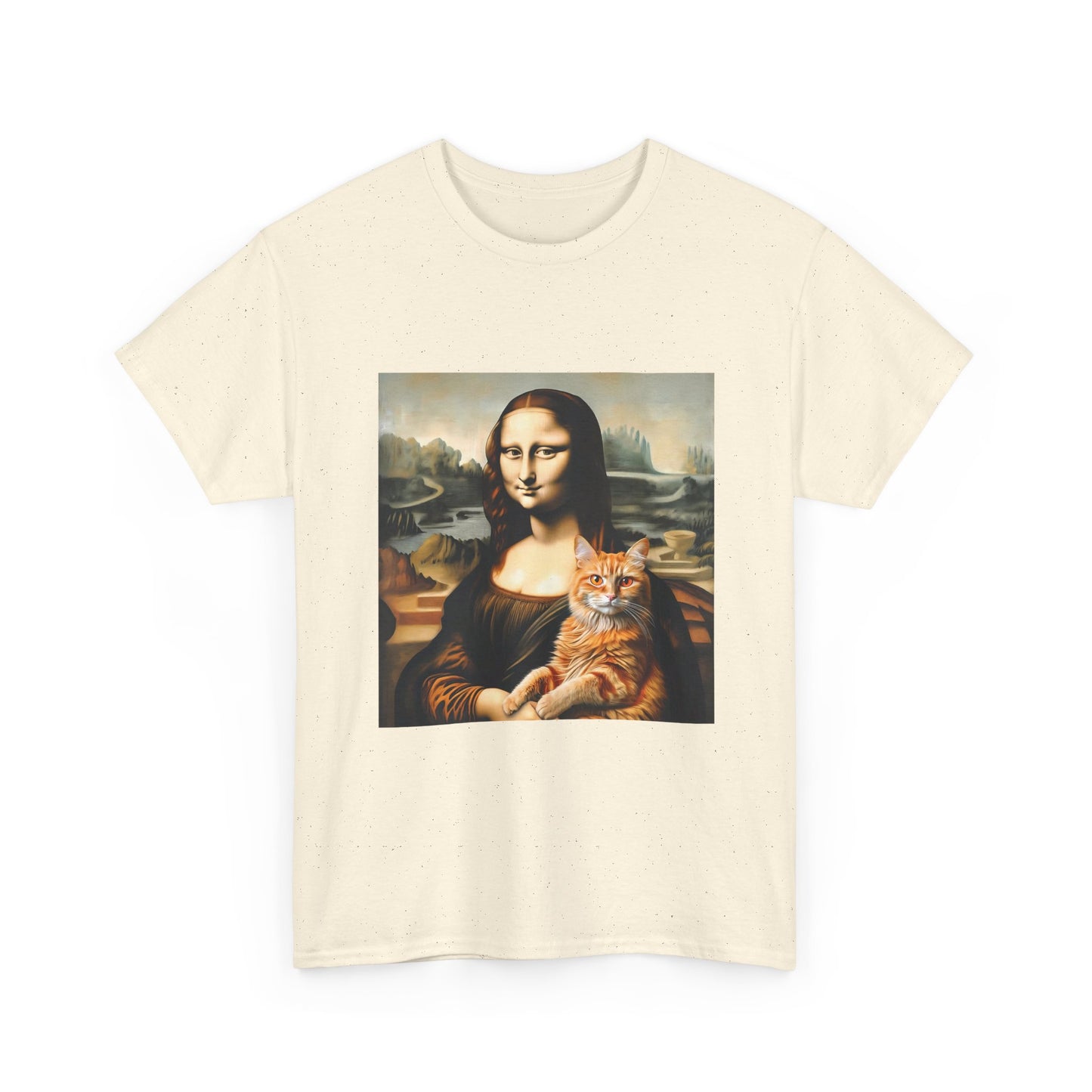 T-Shirt — Mona Lisa Holding a Cat Graphic Tee