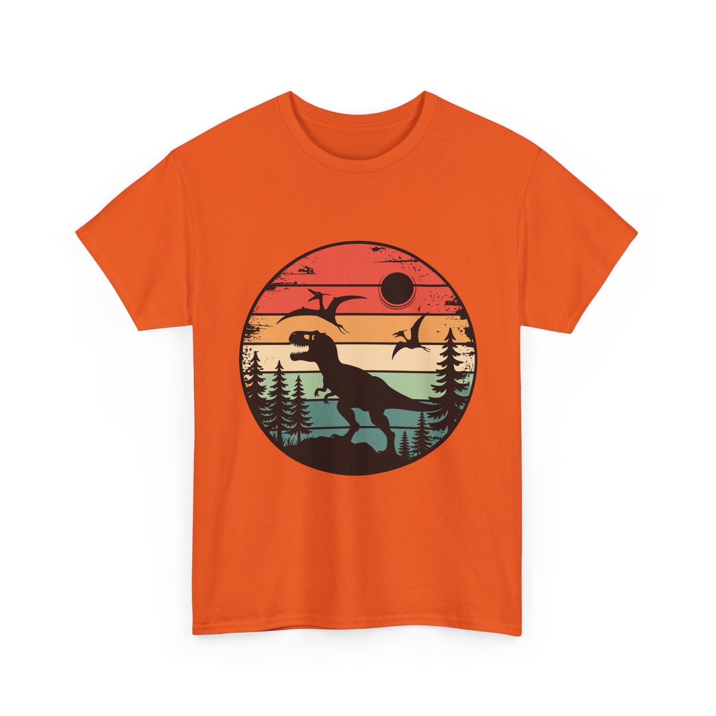 T-Rex Sunset Tee — Retro Dinosaur Graphic T-Shirt